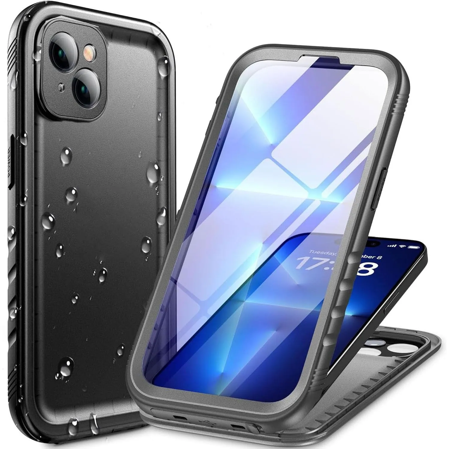 Cozycase TOP Militärschutz Hülle Für iPhone 13 wasserdichte 360 Panzerhülle Outdoor Vorne Hinten Case Komplettschutz So…