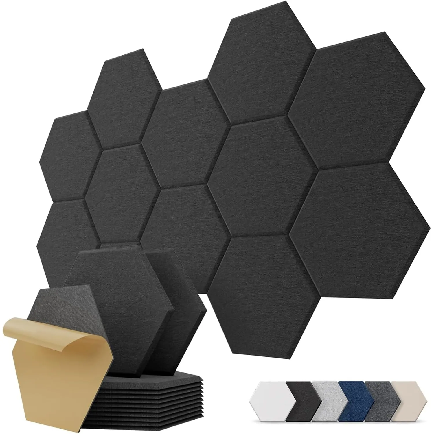 Acoustic Panels Hexagon Schallabsorber Selbstklebend für Gaming Wand