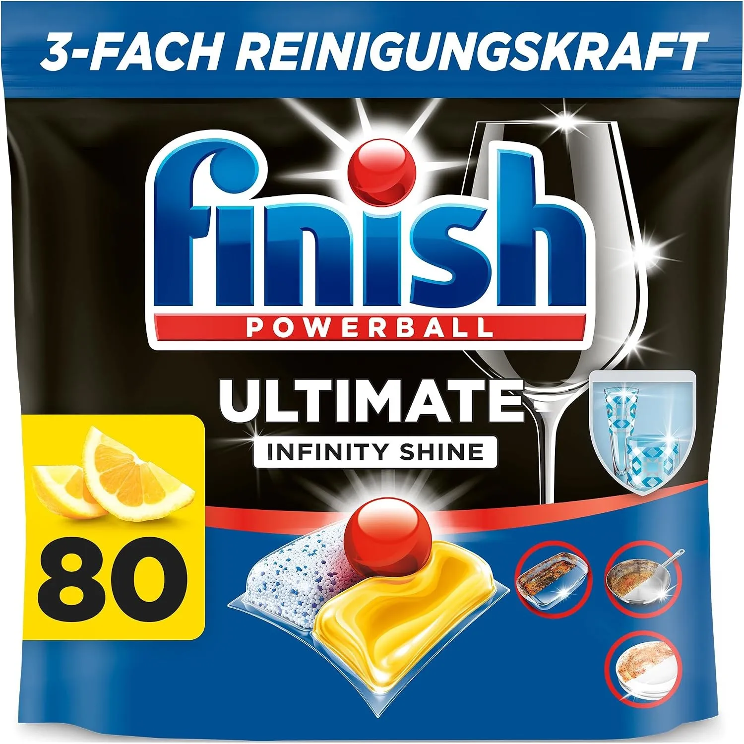 Finish Ultimate Infinity Shine Citrus Spülmaschinentabs Sparpack 80 Tabs