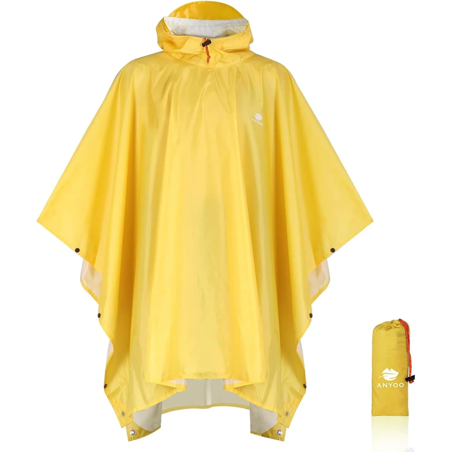 ANYOO Wasserdichter Regenponcho Leicht Wiederverwendbar Unisex Vielseitig | Ripstop, Atmungsaktiv, Faltbare, Kompakt, m…