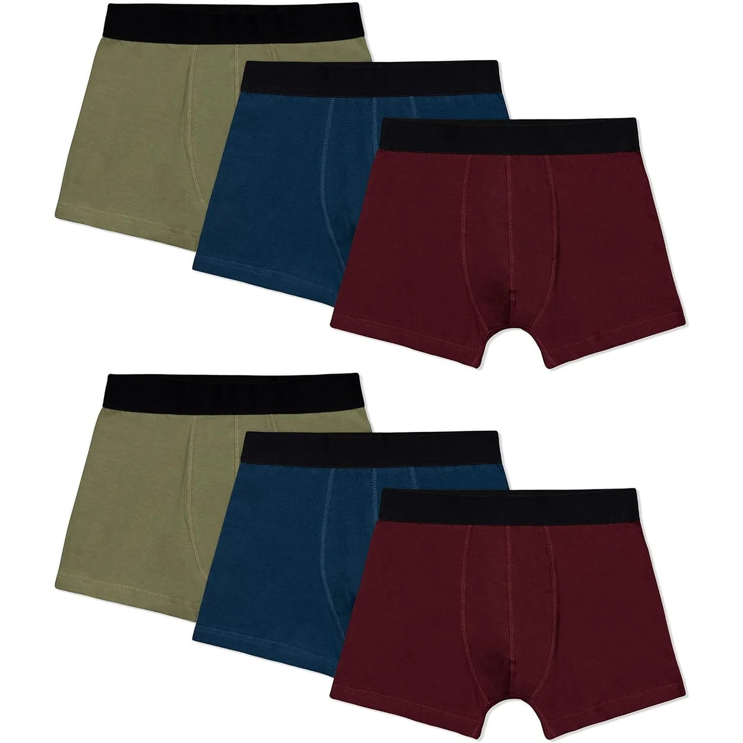Snocks Herren Boxershorts ohne Logo aus Bio-Baumwolle, 6er Pack | elastischer Gummibund, atmungsaktiv, kein juckendes E…
