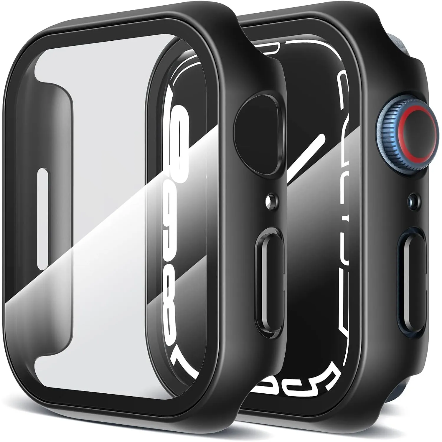 LK 2 Stück Schutzhülle Kompatibel mit Apple Watch Series 9/8/7 45mm