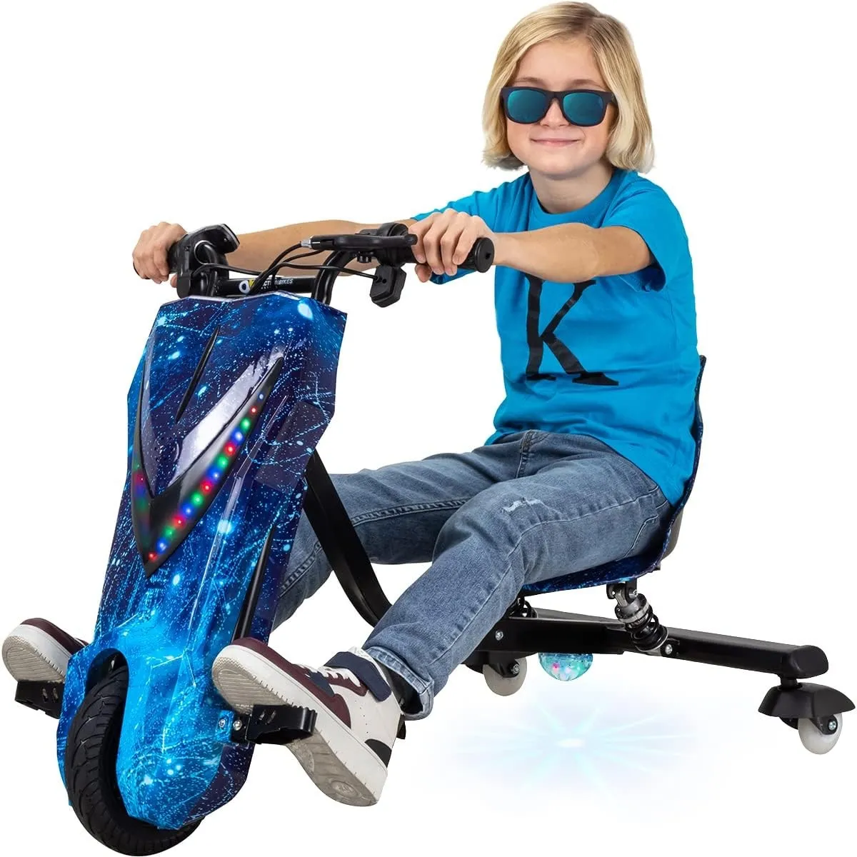 Actionbikes Motors Kinder Elektro Driftscooter (Space Blue)