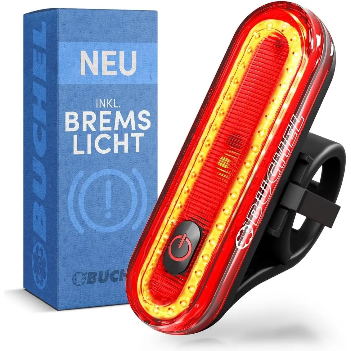 Büchel Fahrrad Rücklicht LED I Aufladbar I StVZO zugelassen I Rücklicht Fahrrad, Rücklicht Ebike, Fahrradlicht hinten, …