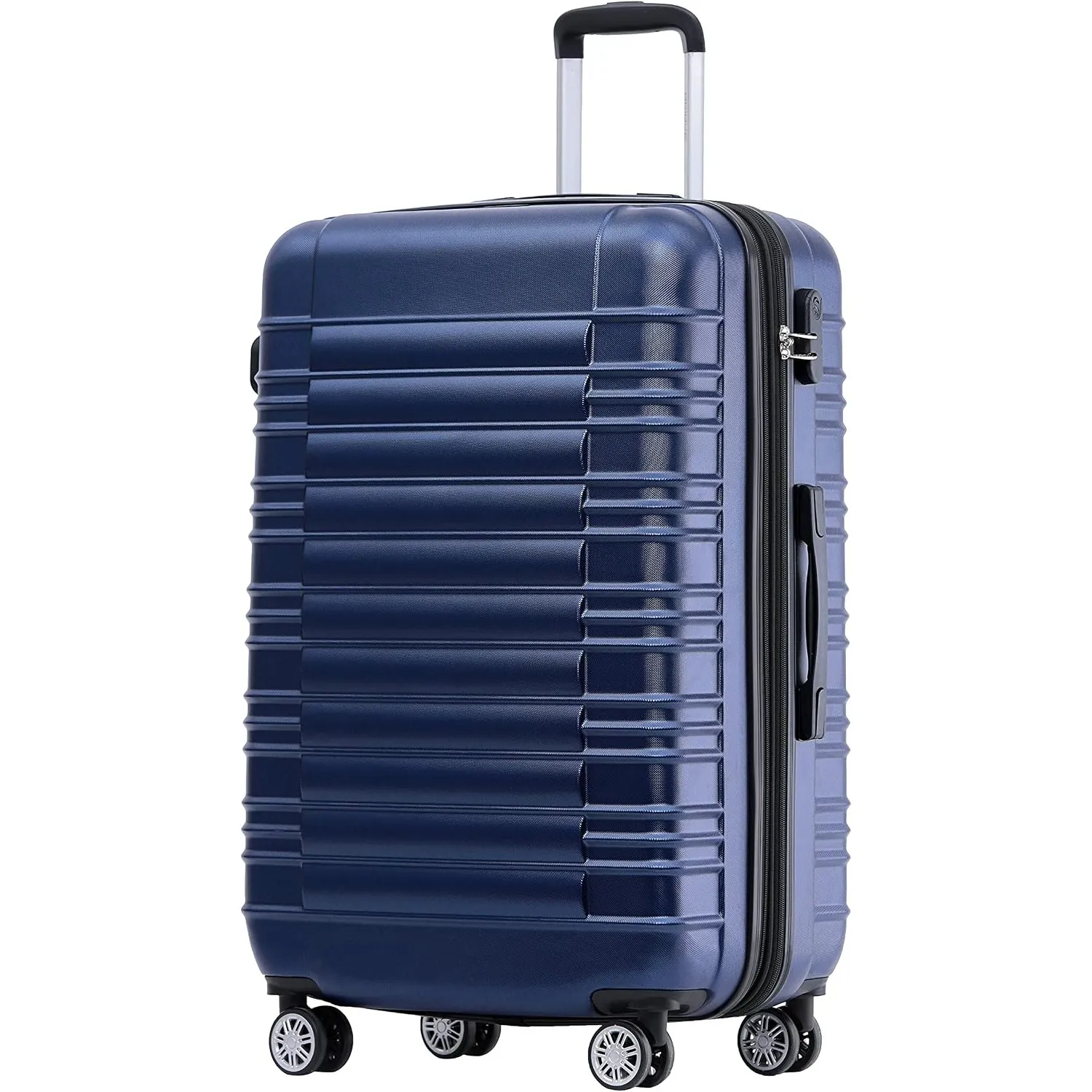 BEIBYE Zwillingsrollen Reisekoffer Koffer Trolleys Hartschale M-L-XL-Set (Dunkelblau, XL)