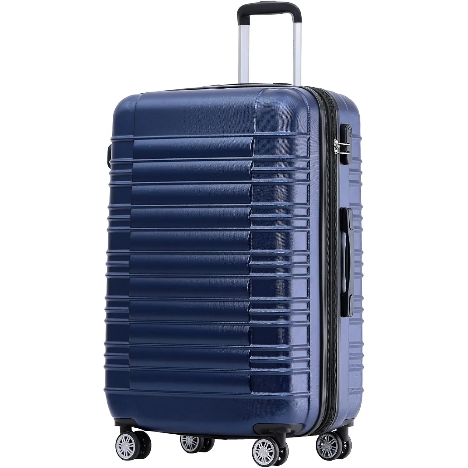 BEIBYE Zwillingsrollen Reisekoffer Koffer Trolleys Hartschale M-L-XL-Set (Dunkelblau, L)