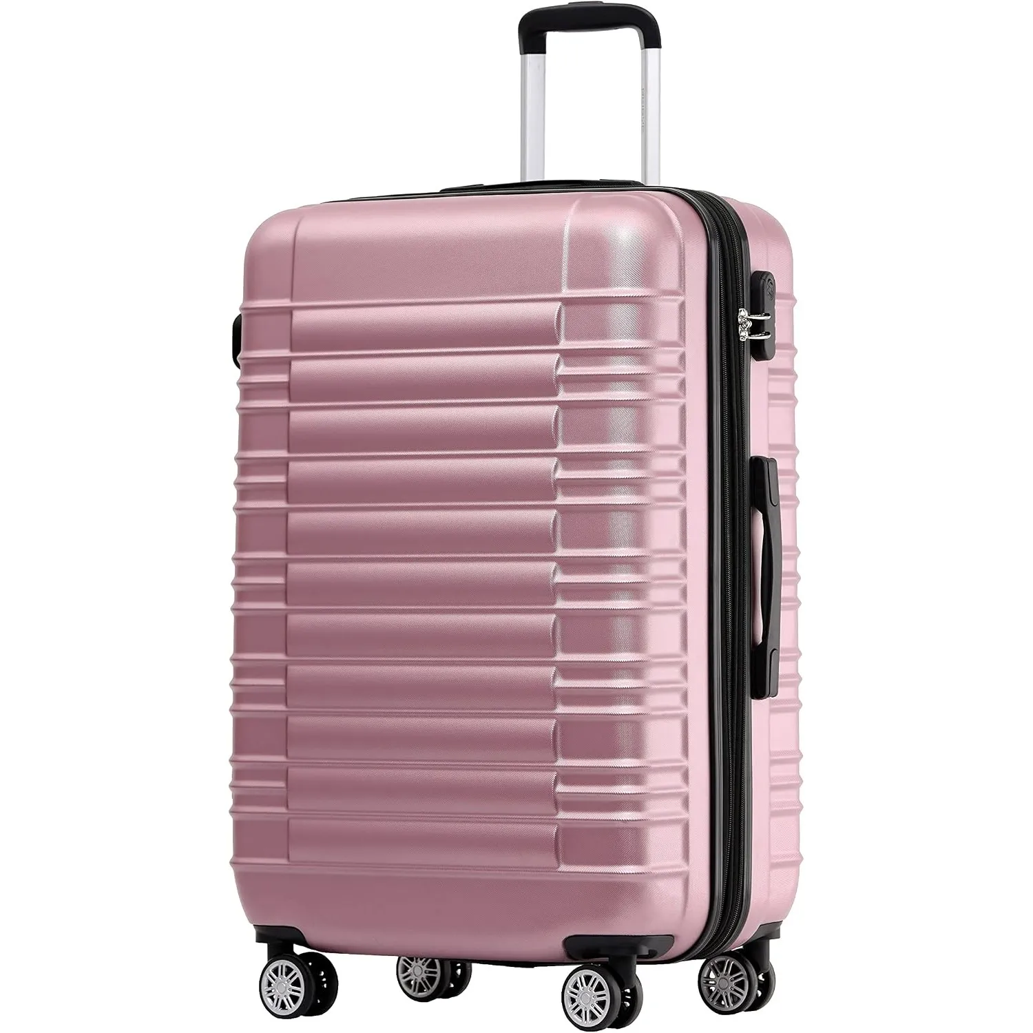 BEIBYE Zwillingsrollen Reisekoffer Koffer Trolleys Hartschale M-L-XL-Set (Rosa, L)