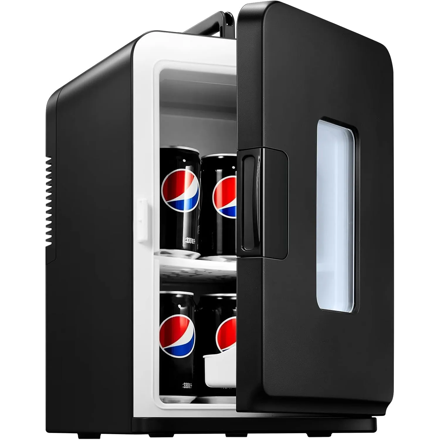 NORTHCLAN Mini Kühlschrank für Zimmer 15L, mit 220V AC/12V DC für den Auto- und Heimgebrauch, Tragbarer Kühl- und Heizk…