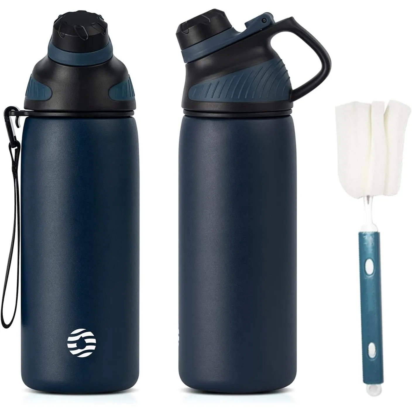 Fjbottle Edelstahl Trinkflasche 600ml mit Magnetdeckel für Fahrradhalter | Für Kohlensäure geeignet, auslaufsicher und …