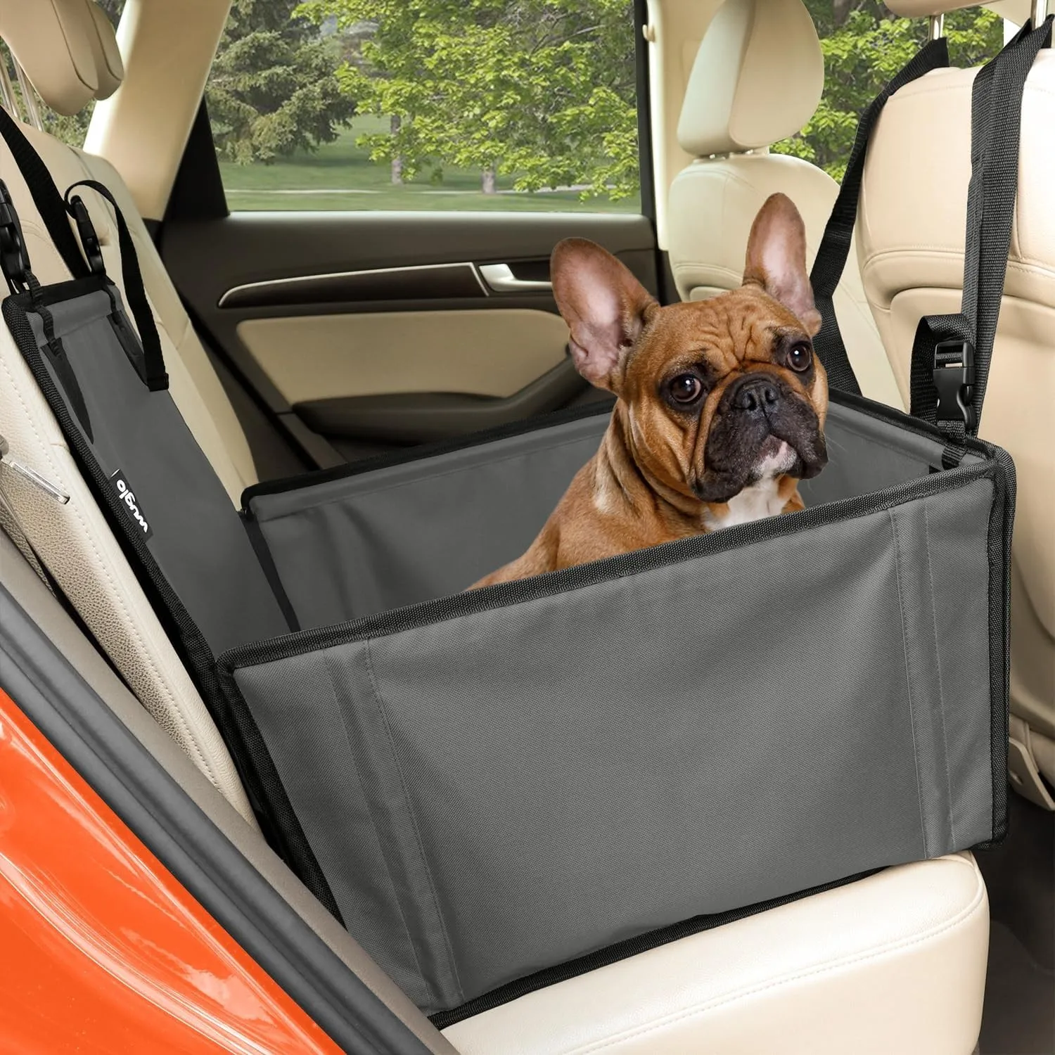 WUGLO Hunde Autositz Rückbank Extra Stabil für kleine Hunde bis 12 kg