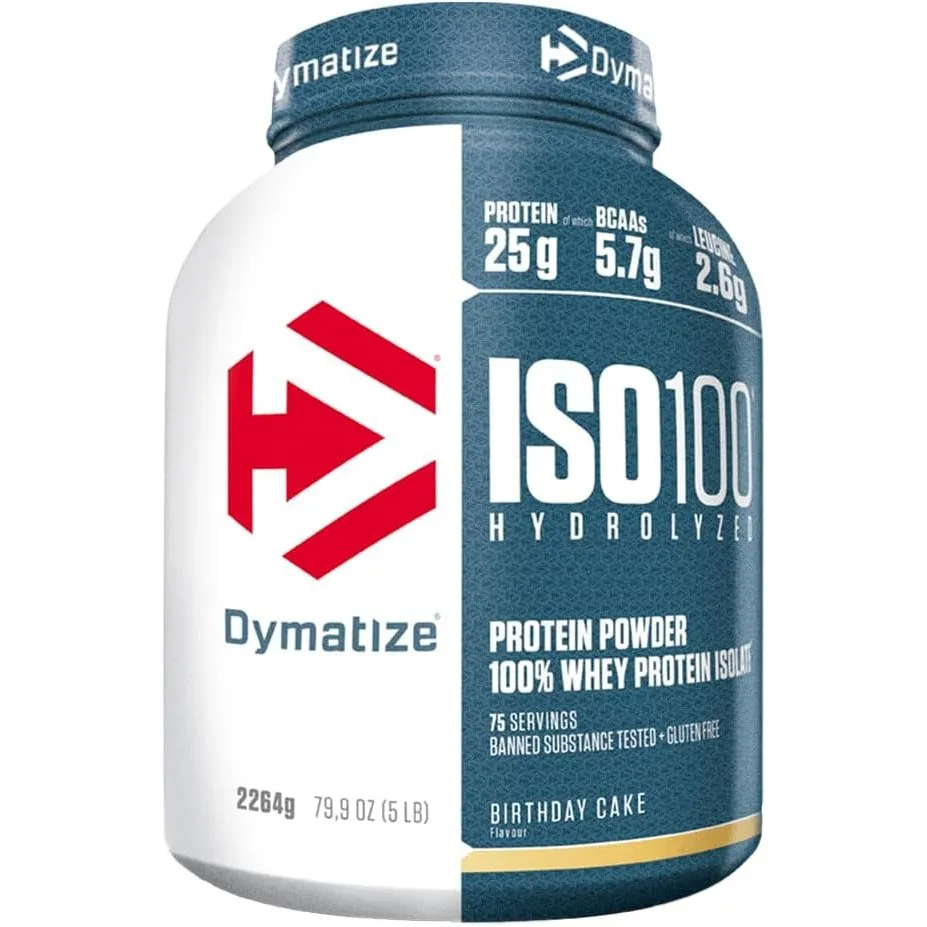 Dymatize ISO 100 Hydrolyzed Birthday Cake 2264g - Whey Protein Hydrolysat + Isolat Pulver