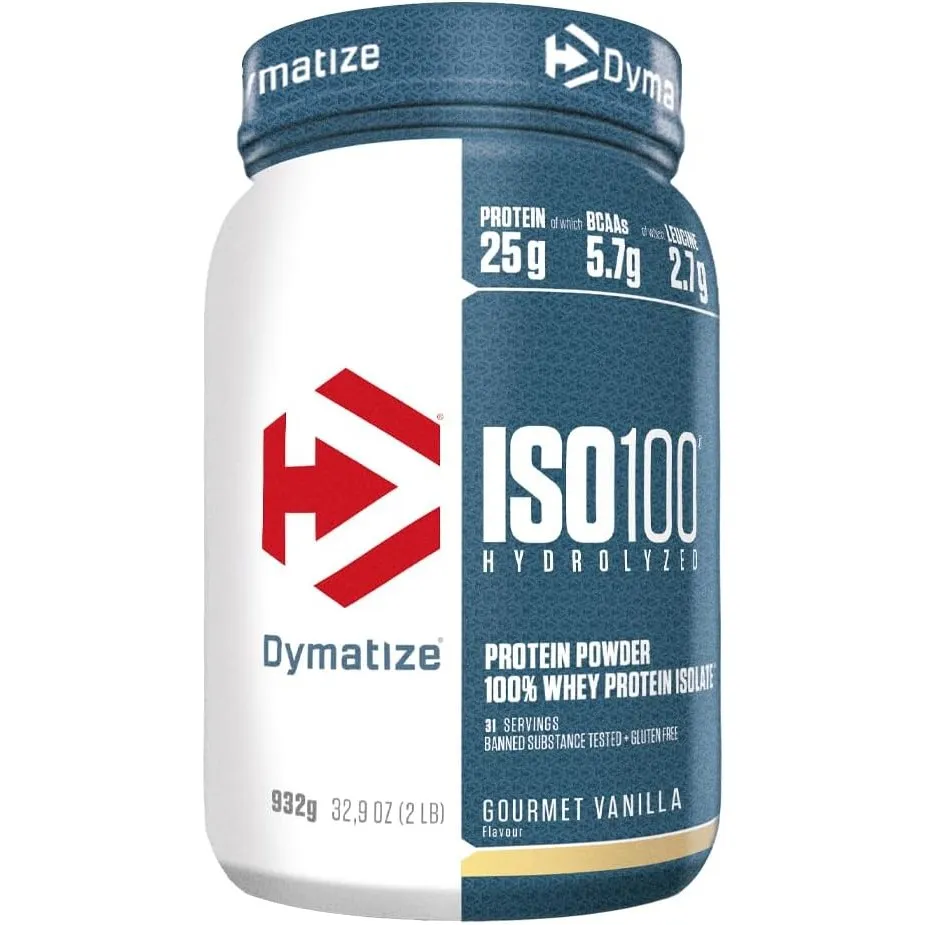Dymatize ISO 100 Hydrolyzed Gourmet Vanilla 932g - Whey Protein Hydrolysat + Isolat Pulver