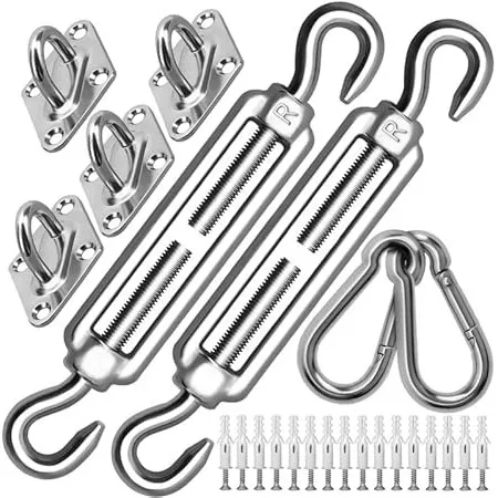 Sonnensegel Befestigung Set M8 Befestigung HardwareKit 304 Edelstahl Markisen Befestigungsset für Garten, sonnensegel z…