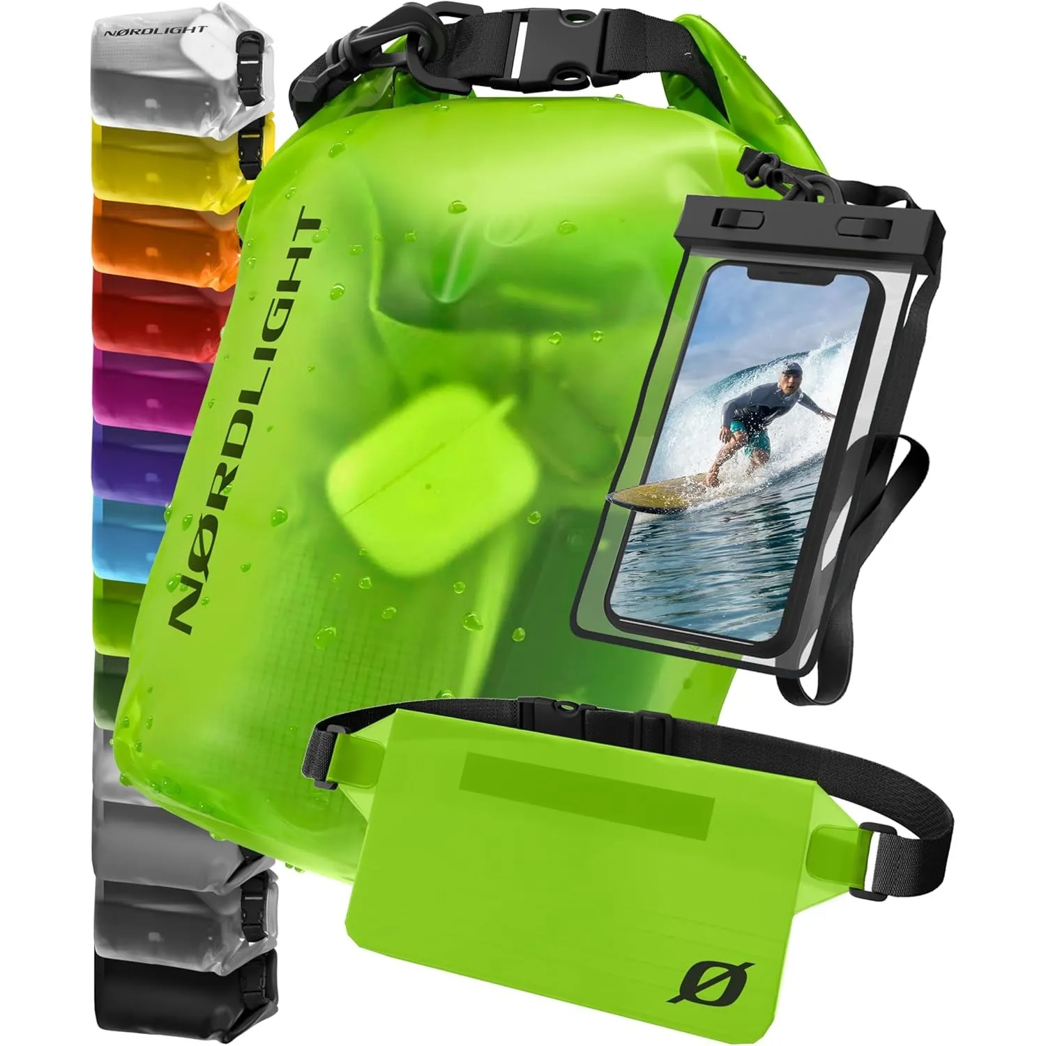 Nordlight Dry Bag wasserdichte Tasche - 2l 5l 10l 15l 20l 30l Liter | Wasserfester Packsack Seesack Beutel Waterproof D…