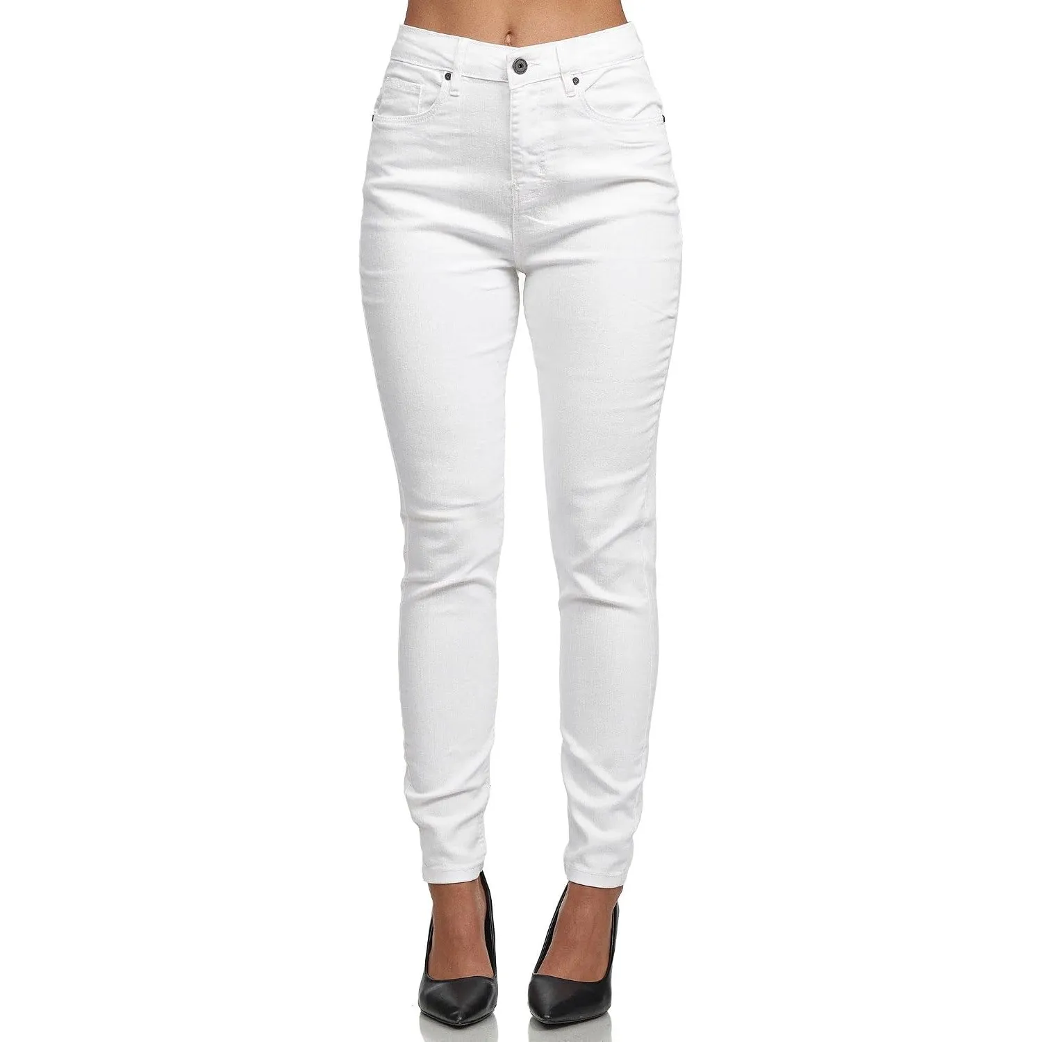 Tazzio Jeans Damen High Waist Denim Slim Skinny Fit Jeanshose Stretch Hose F101