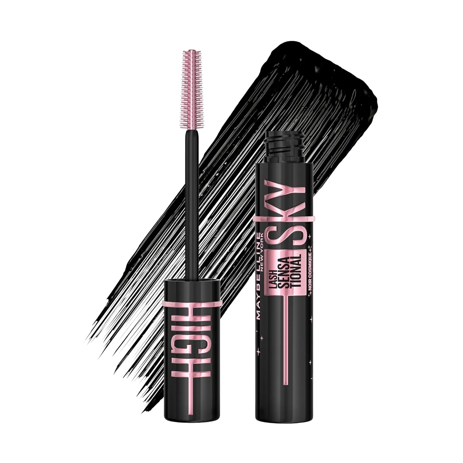Maybelline New York Sky High Cosmic Black Mascara für extreme Länge & kosmisches Volumen, Ultra-schwarze Wimperntusche …