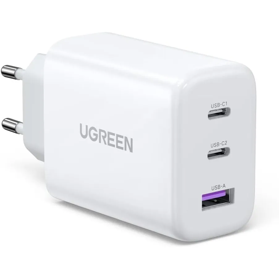 UGREEN USB C Ladegerät 65W, 3-Port kompaktes Netzteil, PPS Schnellladegerät
