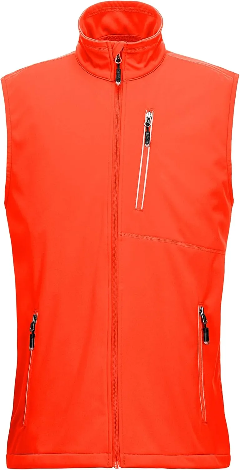 33,000ft Leichte Softshell Weste für Herren, Wasserdichte Winddichte Laufweste, Atmungsaktive Vest Gilet Ärmellose Jack…