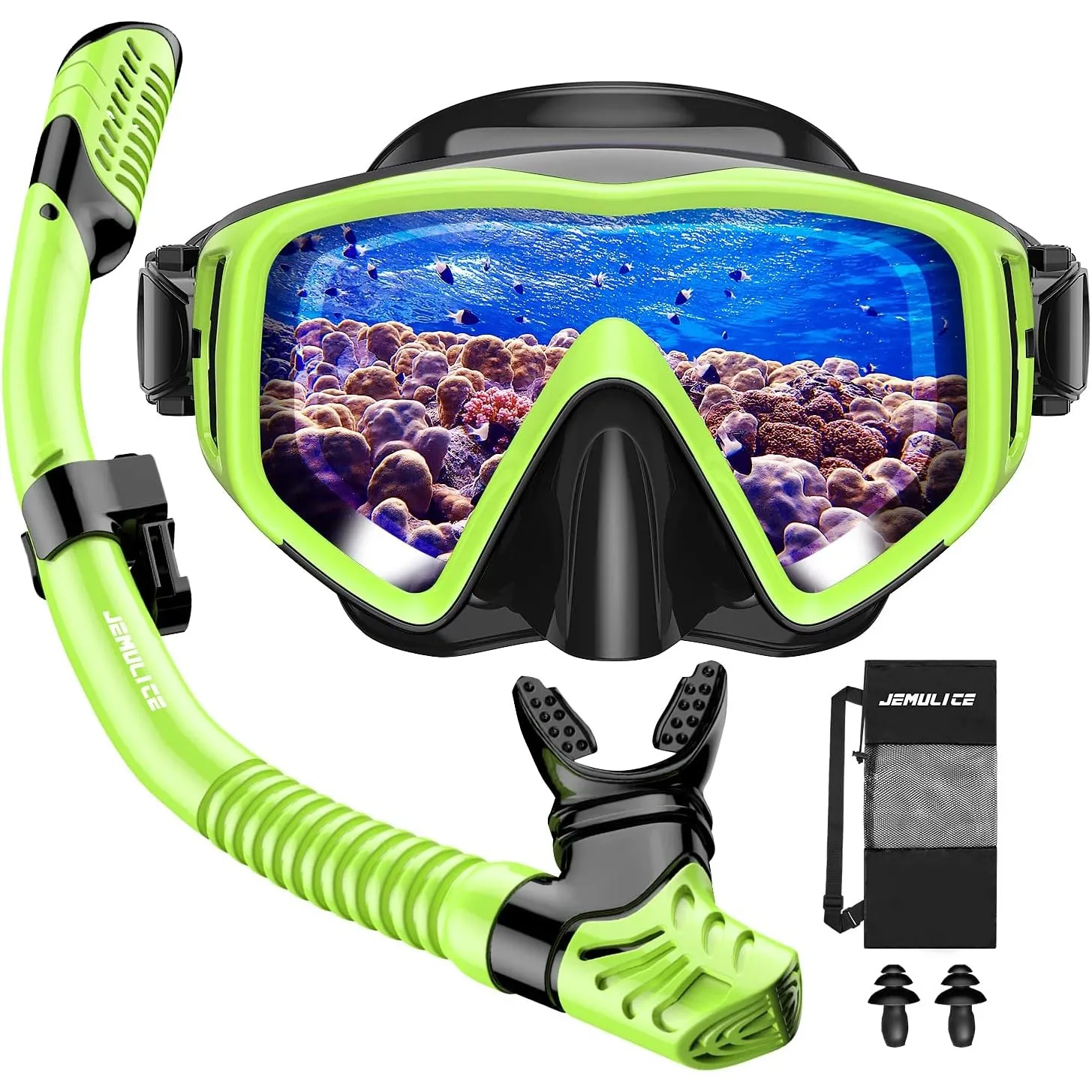 Schnorchelset Erwachsene, Schnorcheln Set mit Taucherbrille und Dry Schnorchel für Herren und Damen, Anti-Leck & Anti-F…