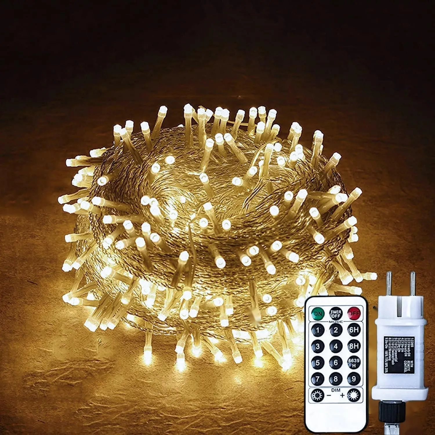 Gresonic 40m 400er Led Lichterkette Strombetrieben mit Stecker Außen und Innen für Hochzeit Weihnachten Party Warmweiß …