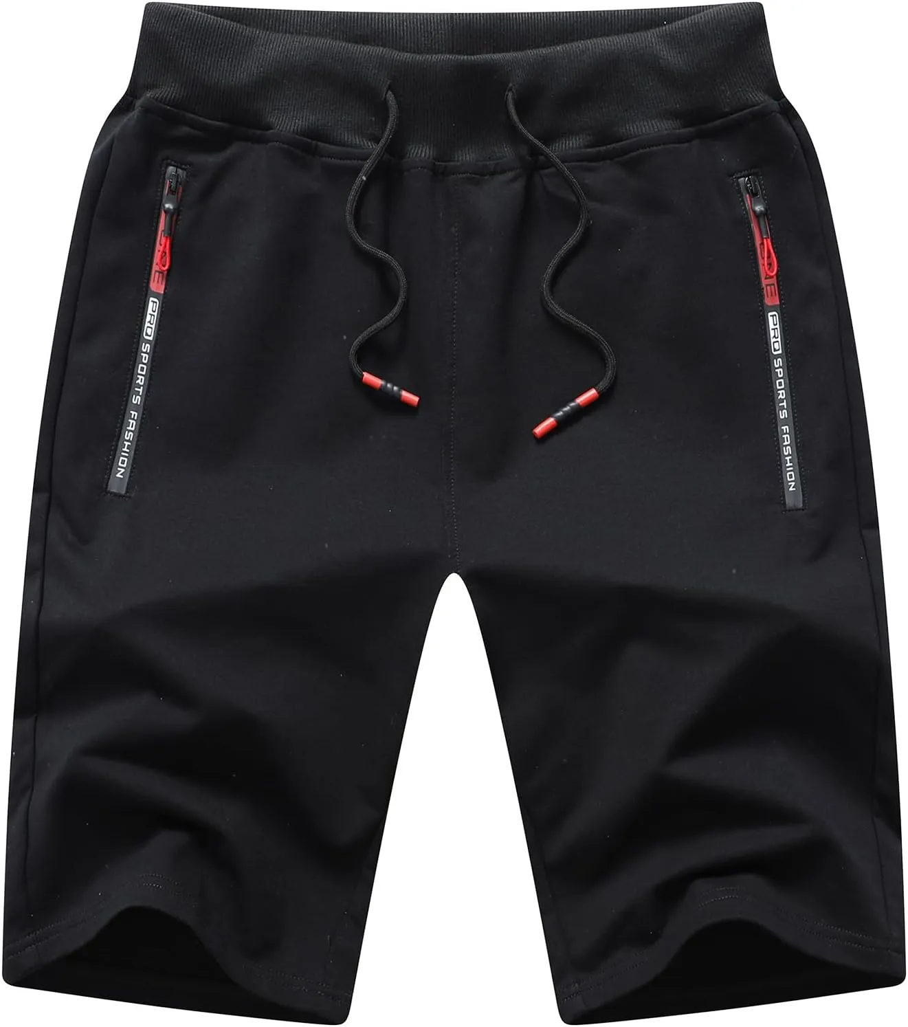 JustSun Kurze Hosen Herren Sport Shorts Sporthose Herren Jogginghose Mit Reißverschluss und Elastische Taille
