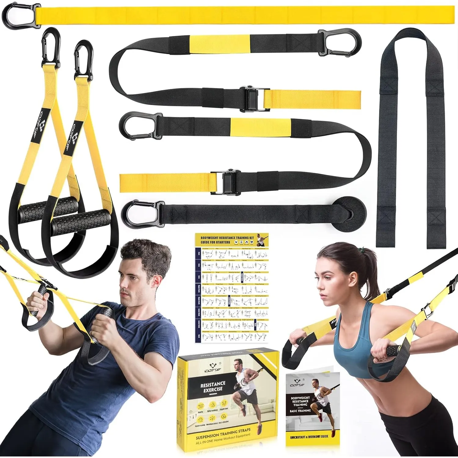 Schlingentrainer, Sling trainer mit Türanker für ein Ganzkörpertraining