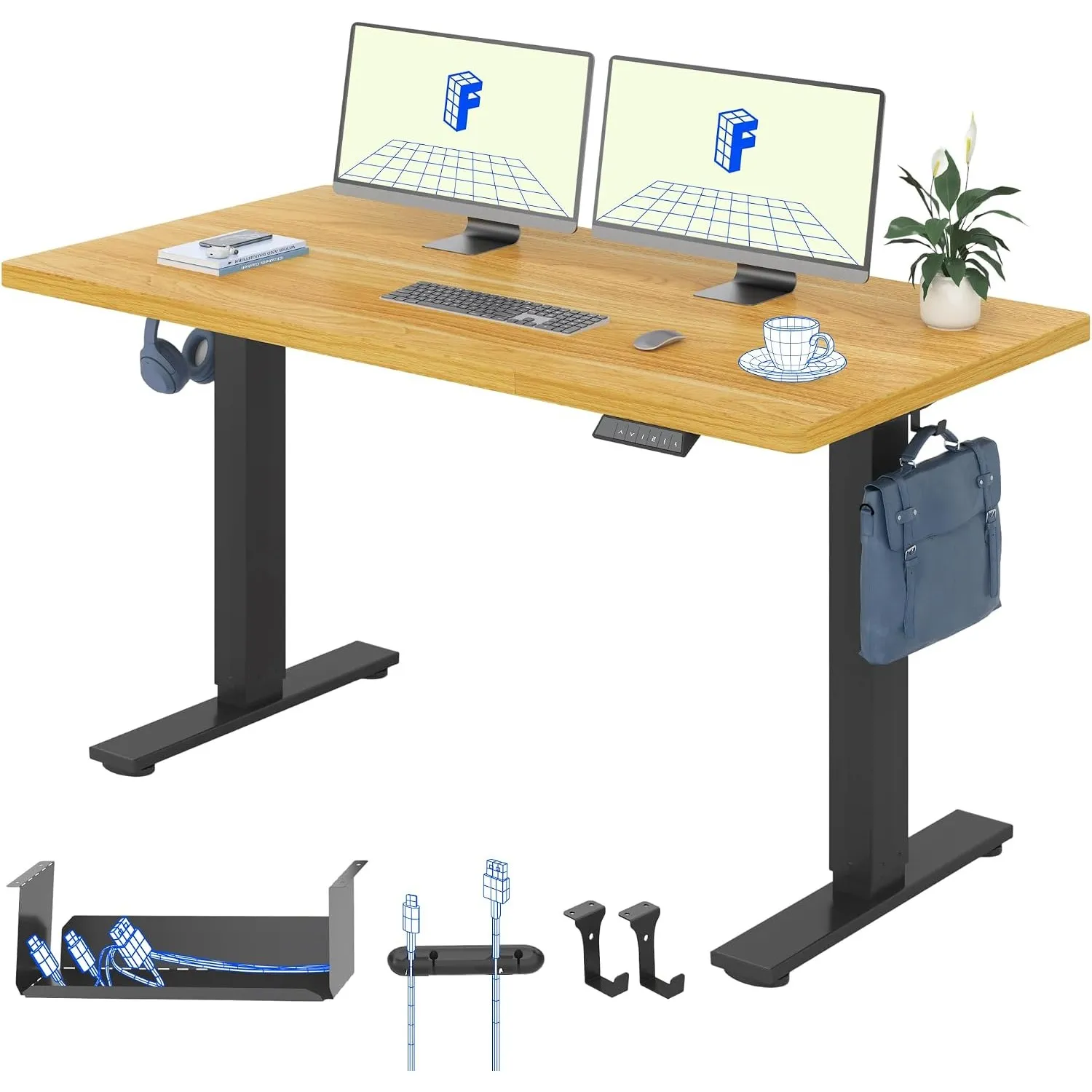 FLEXISPOT Höhenverstellbarer Schreibtisch Basic 140x80cm