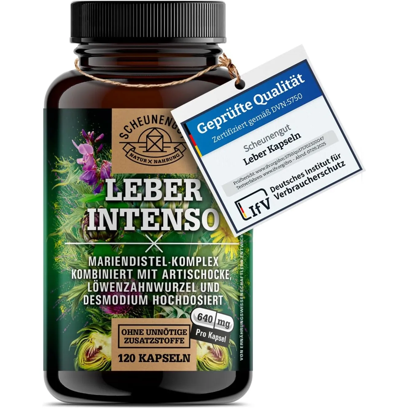 Leber Komplex - Leber Komplex Kapseln Hochdosiert - Vegan DE SCHEUNENGUT®
