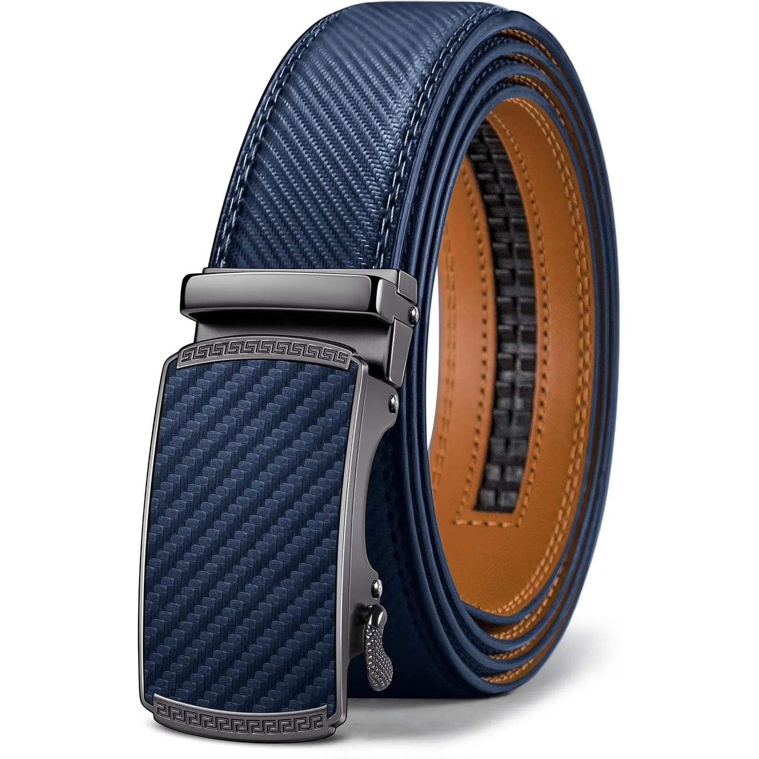 BULLIANT Gürtel Herren, Gürtel Ratsche Ledergürtel 35mm,Größe Angepasst | Herren Automatikgürtel Business Anzüge mit Ge…