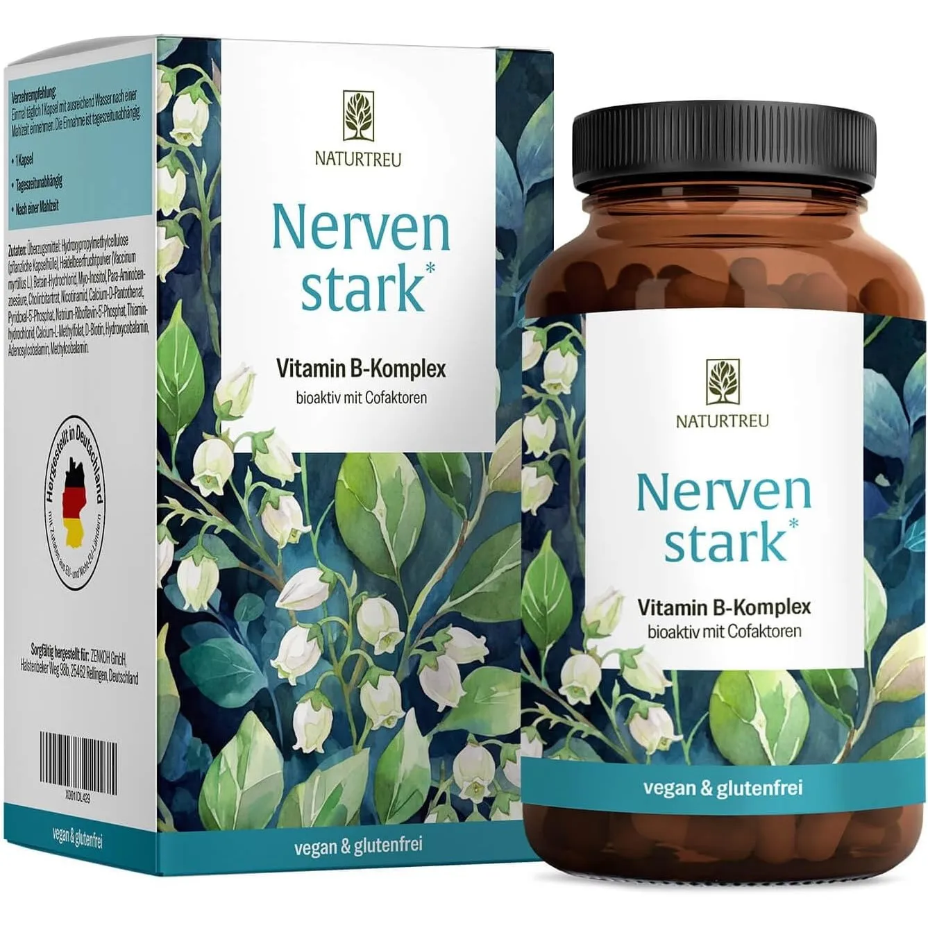 NATURTREU® Vitamin B Komplex (B1-B12) mit 3 Kofaktoren aktiv