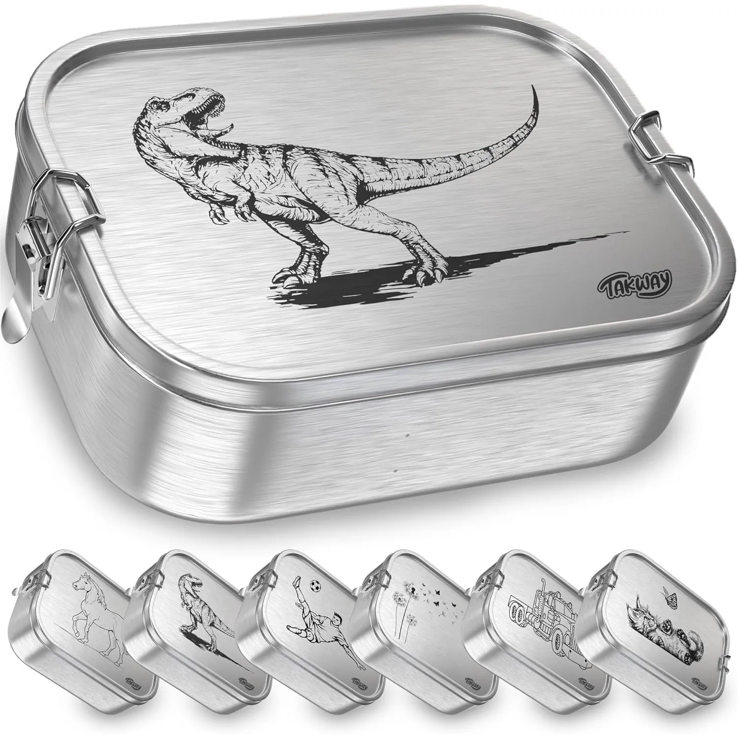 Edelstahl Brotdose mit Fächern 800ml – Auslaufsichere Lunchbox für Kinder & Erwachsene, Bento Box mit flexibler Unterte…