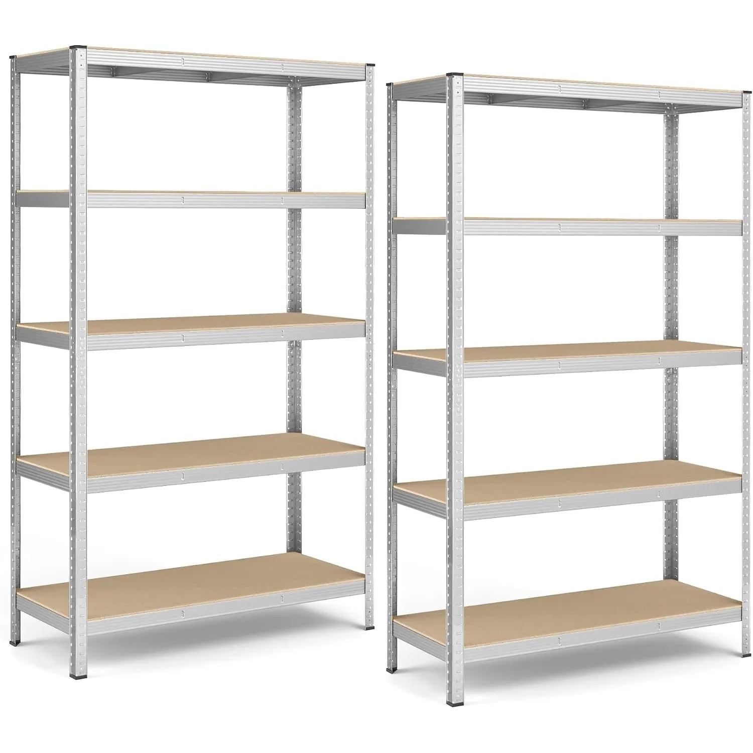 SONGMICS Set of 2 Schwerlastregale, 60 x 120 x 200 cm
