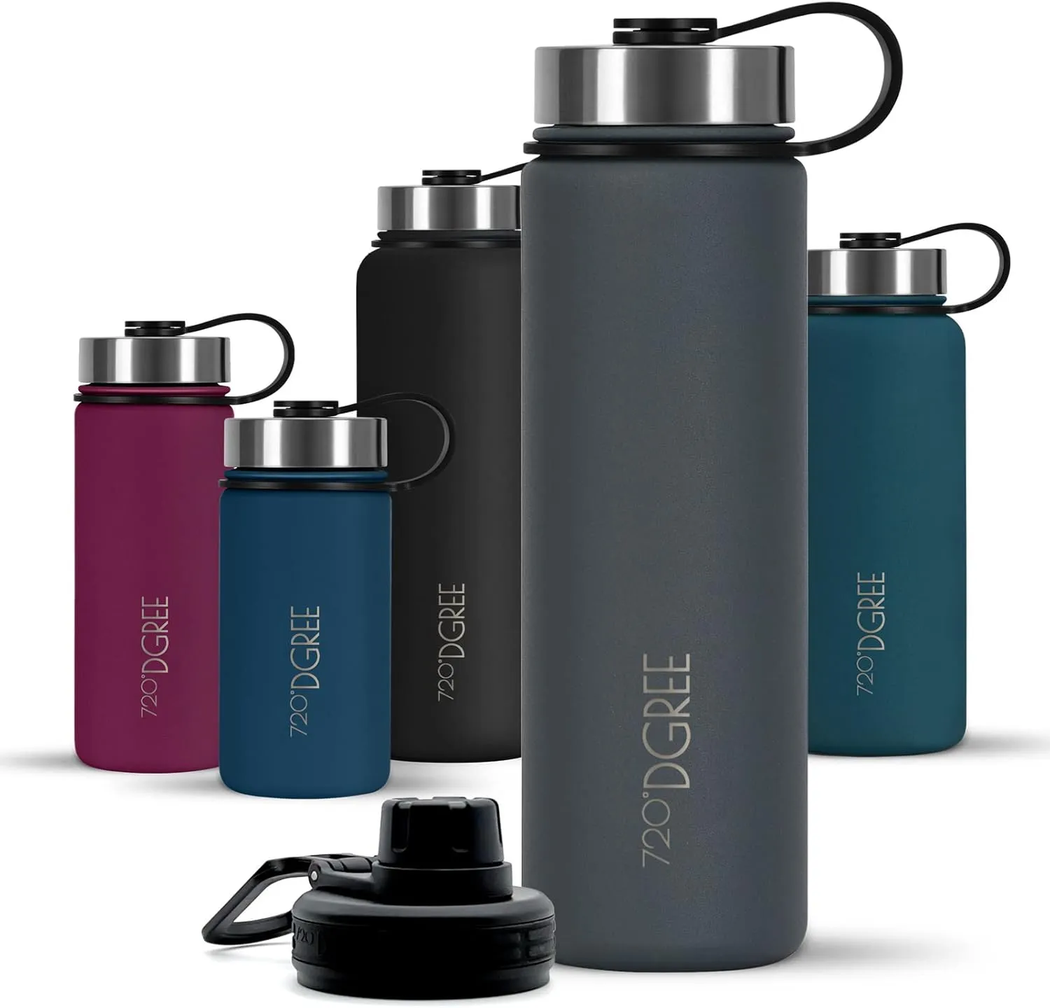 720°DGREE Edelstahl Trinkflasche “noLimit” - Auslaufsicher, Kohlensäure geeignet, BPA-Frei - Thermosflasche, Isolierfla…