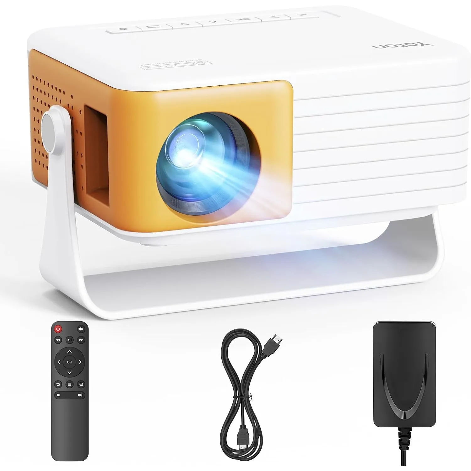YOTON Mini Beamer Klein[180°Drehung & Auto Keystone] New Y3 Mini Projektor 1080P Unterstützt 15000L, 50% Zoom Tragbarer…