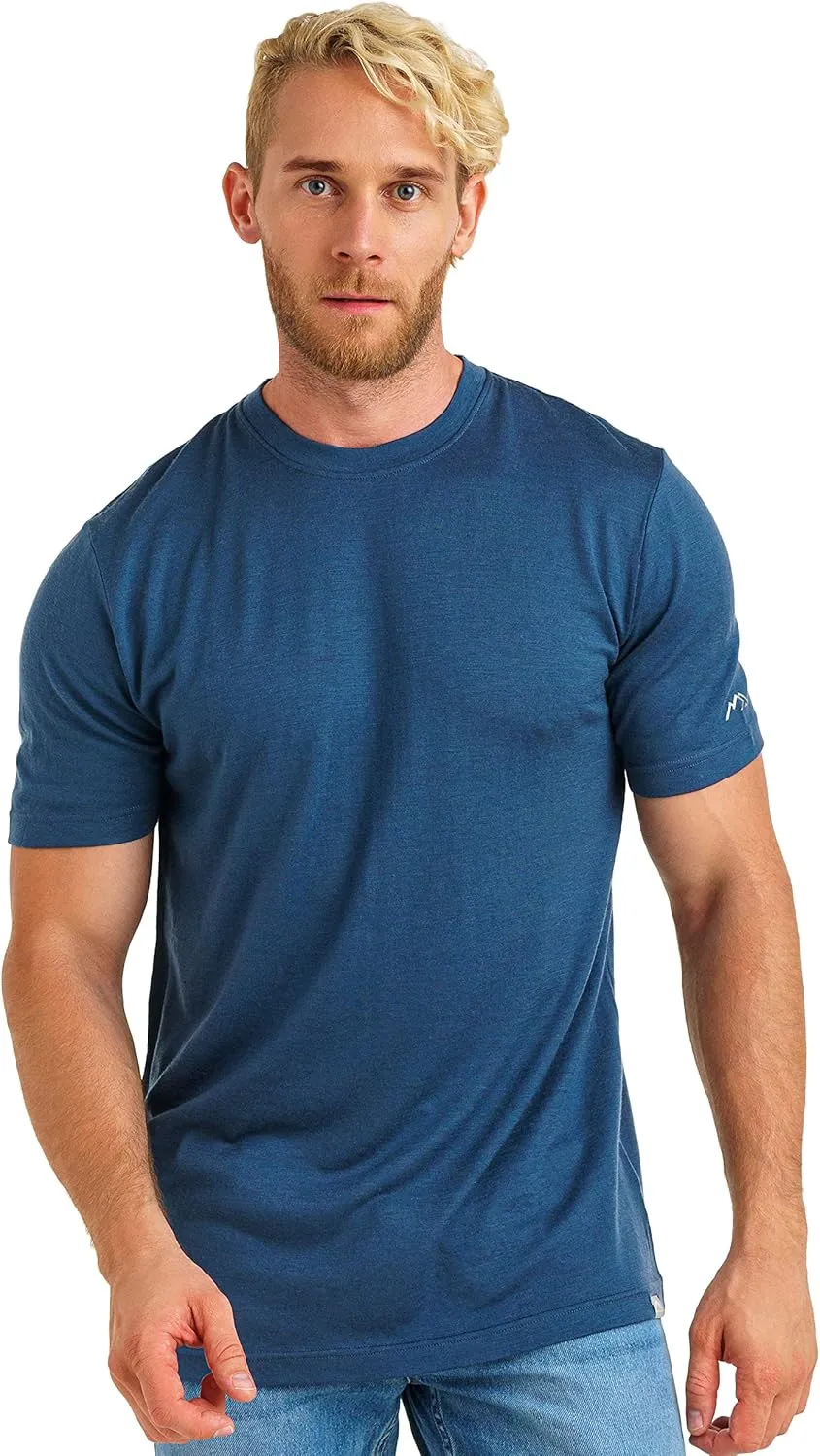 100% Merino T-shirt Herren Kurzarm - Sport Shirt Merino Wolle Herren, Merino Unterwäsche Herren