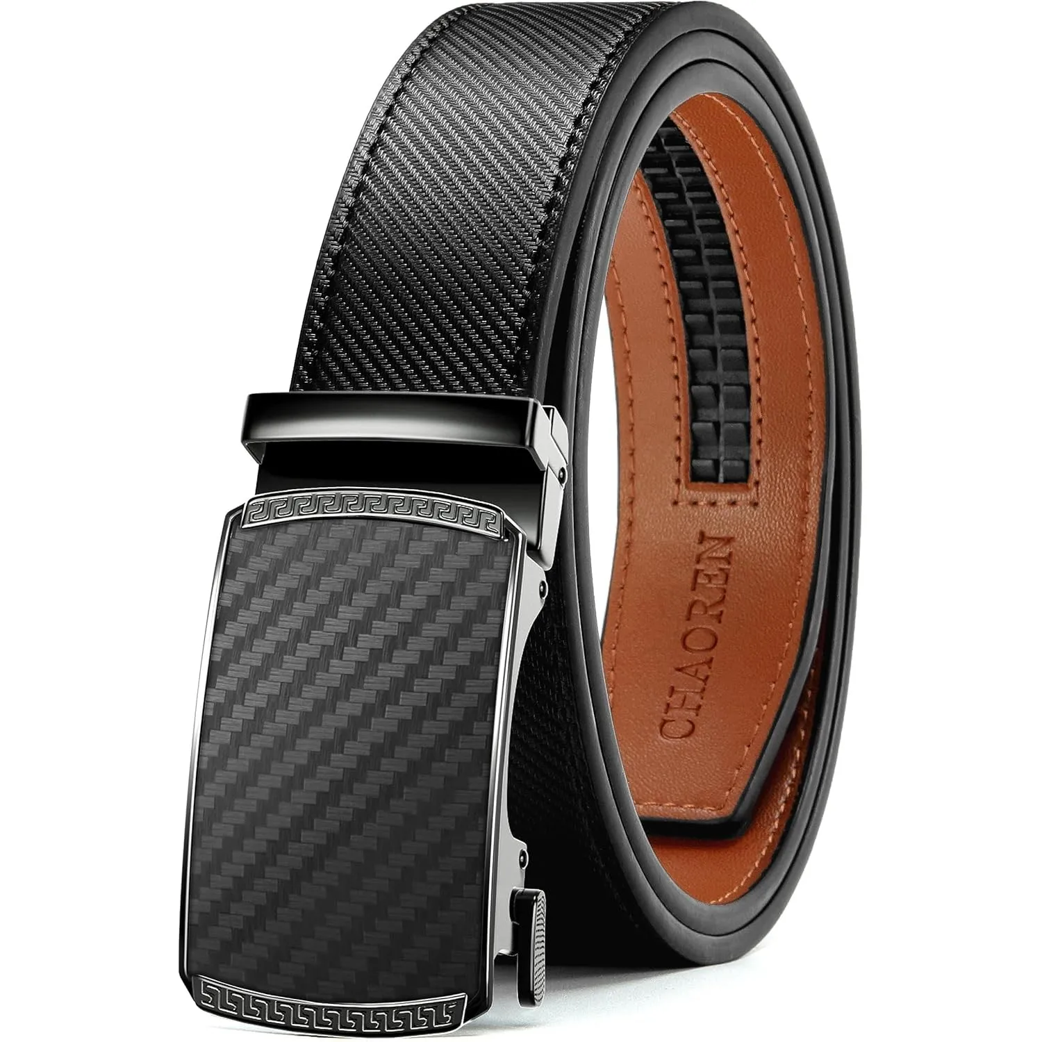 CHAOREN Gürtel Herren, Automatik Ledergürtel Herren 35mm ohne Löcher