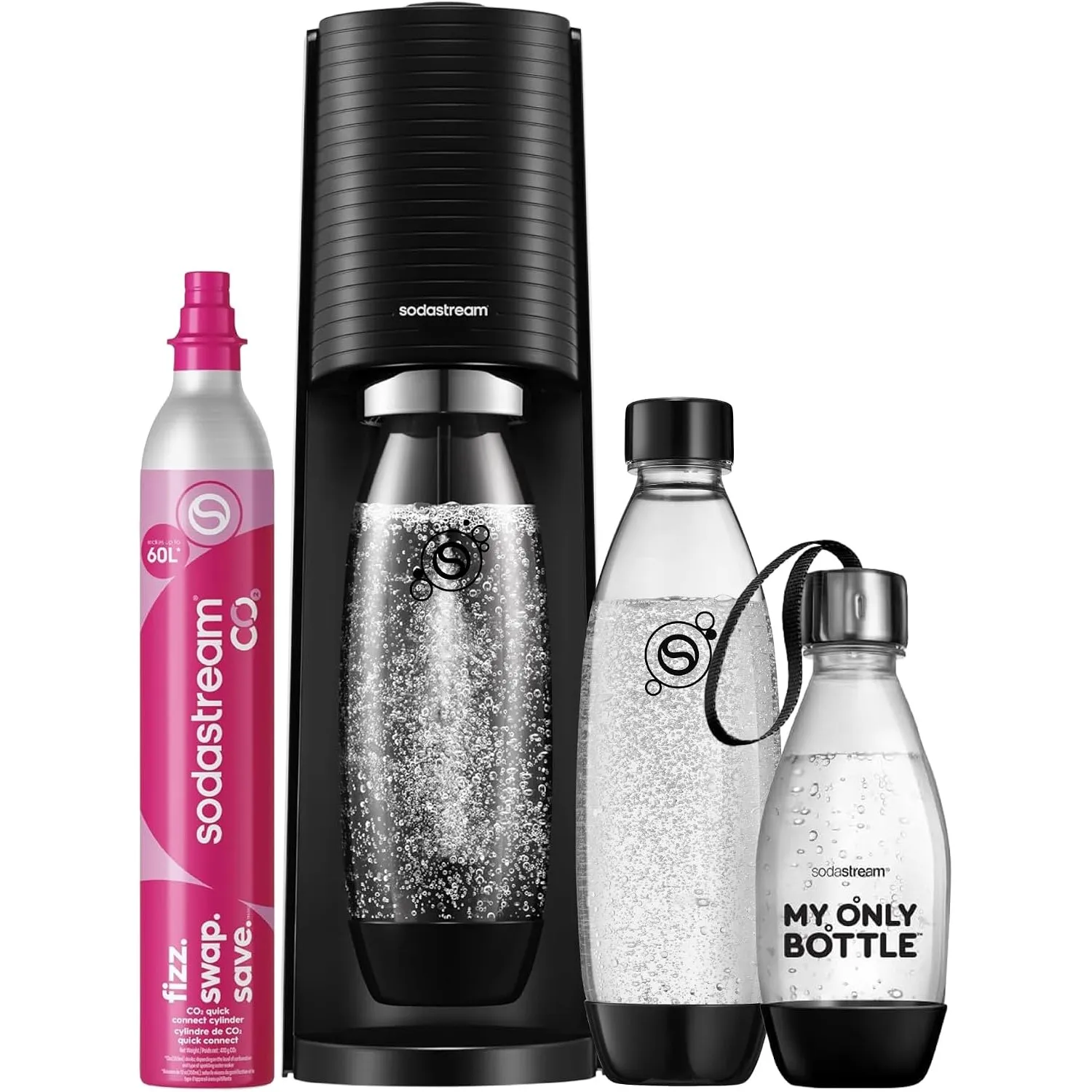 SodaStream TERRA Wassersprudler - 3x Sprudlerflaschen & CO2-Zylinder