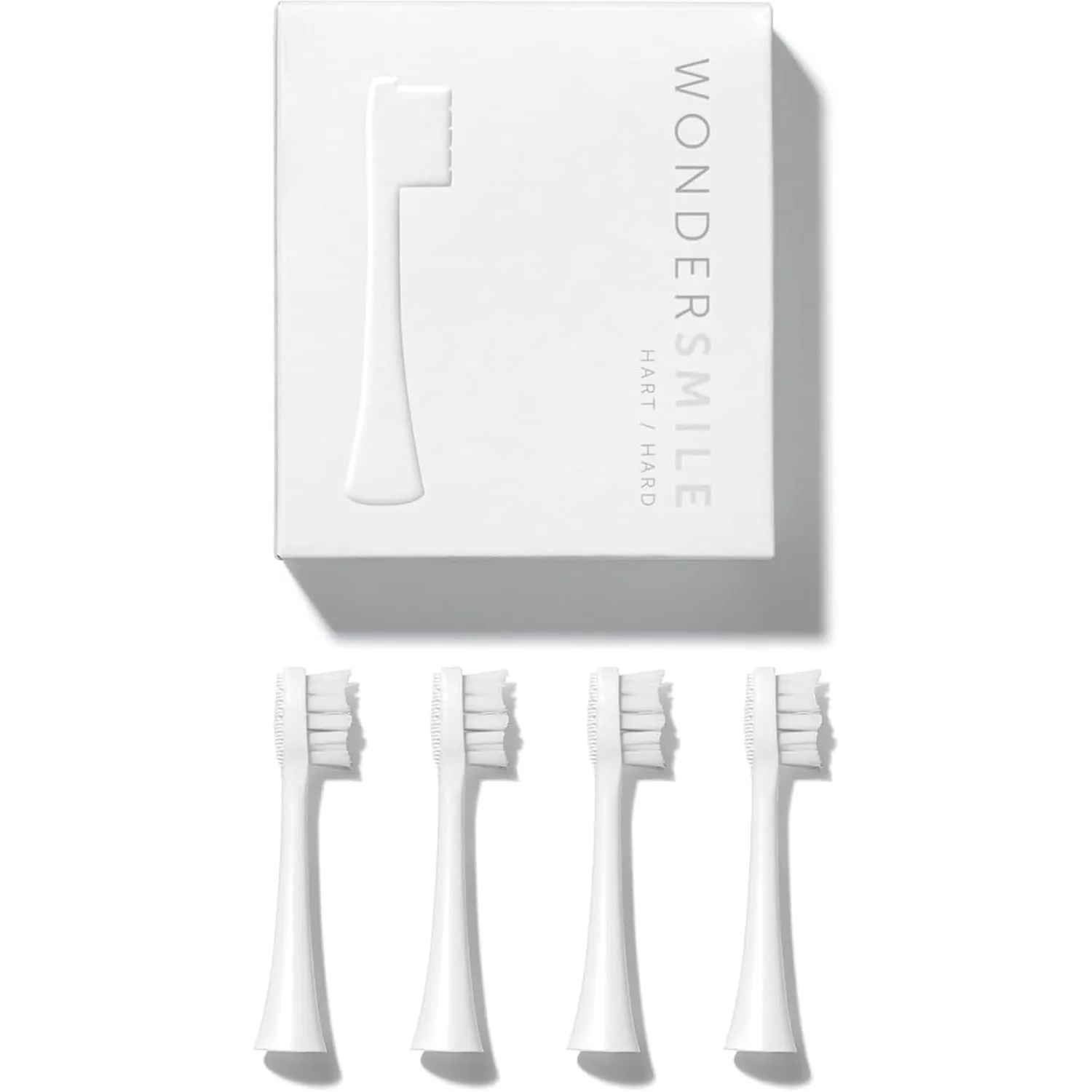 Wondersmile Ersatzköpfe Schallzahnbürste (Hart, All White, 4er-Pack)