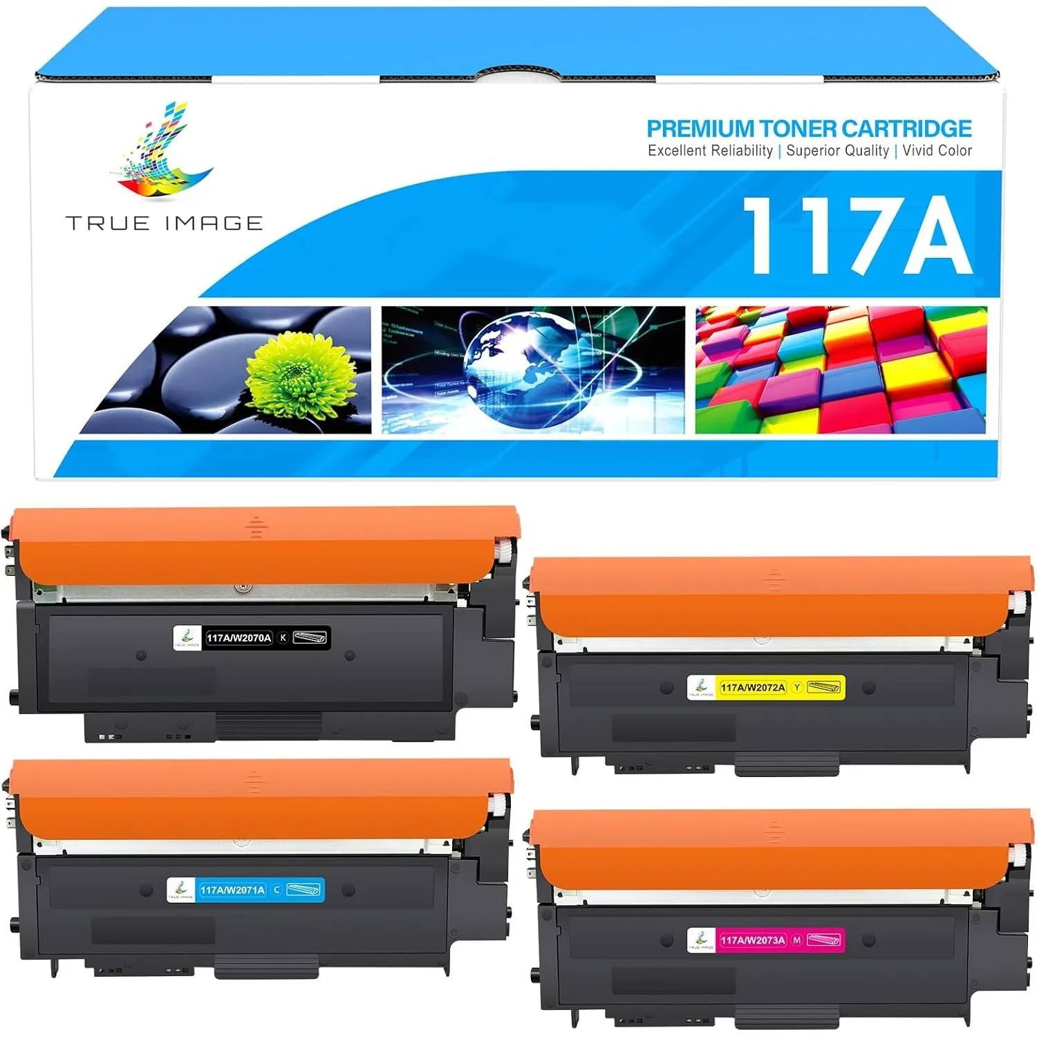 117A Toner Set Kompatibel für HP MFP 179fwg 178nwg 178nw 4er-Pack