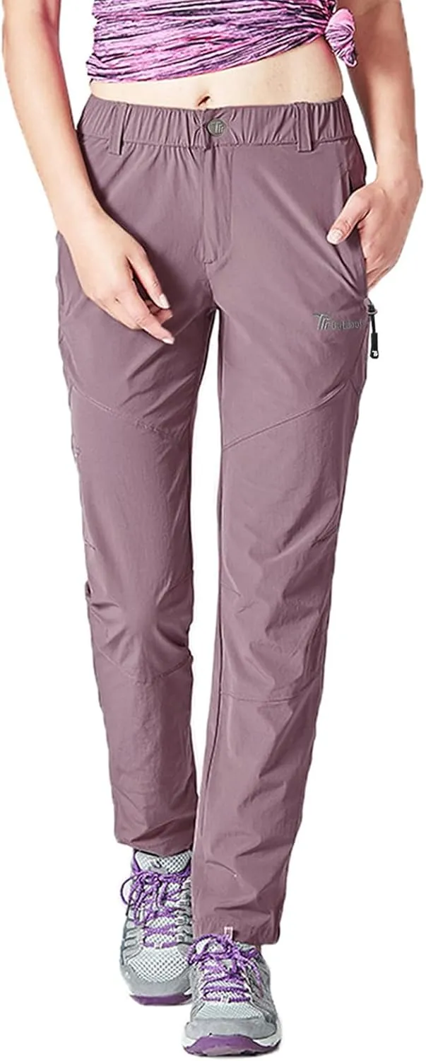 donhobo Damen Outdoor Wanderhose Quick Dry Campinghose Ultraleichter Verschleißfester UV-Schutz Atmungsaktiv Trekkingho…