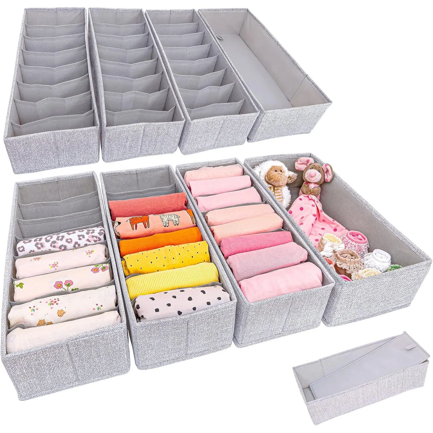 SIMPLE JOY® HEMNES DOUBLE Organizer für 160cm Baby Wickelkommode 50Fach | Passgenau in IKEA HEMNES 160cm ✓Schadstoffgep…