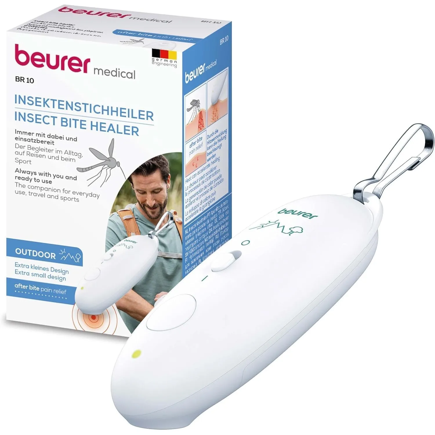 Beurer BiteX Travel Insektenstichheiler BR 10, zur Behandlung von Insektenstichen und -bissen, Stichheiler gegen Juckre…