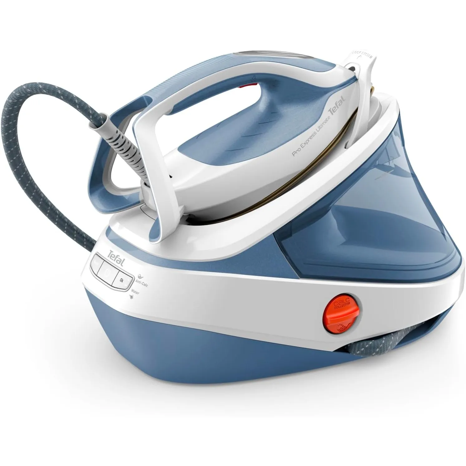 Tefal Pro Express Ultimate Dampfbügelstation, 7,6 Bar Dampfdruck, konstante Dampfabgabe: 155 g/Min., Dampfstoß: 580 g/M…