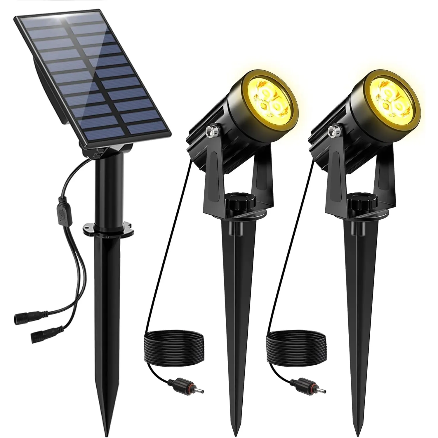 NATPOW Gartenstrahler Solar, Solar Gartenleuchte LED Solarstrahler Solarlampen für garten Außen, IP65 Wasserdicht, 2 He…