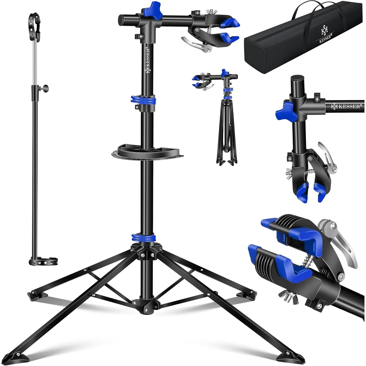 KESSER® Fahrradmontageständer Profi 50kg - 360° drehbar für E-Bike, Mountainbike & Fahrrad, höhenverstellbarer Reparatu…