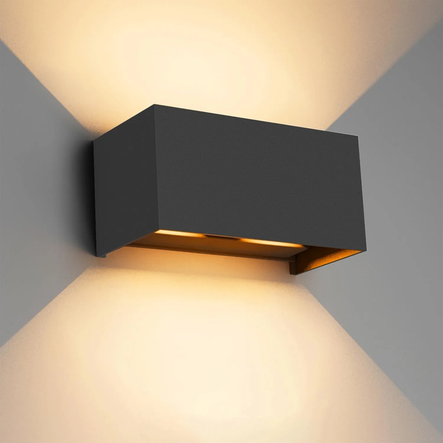 Klighten 24W LED Wandleuchte Innen/Außen,3000K Außenlampe Außenleuchte innen, IP65 Aussenleuchte Wand UP Down,Außenwand…