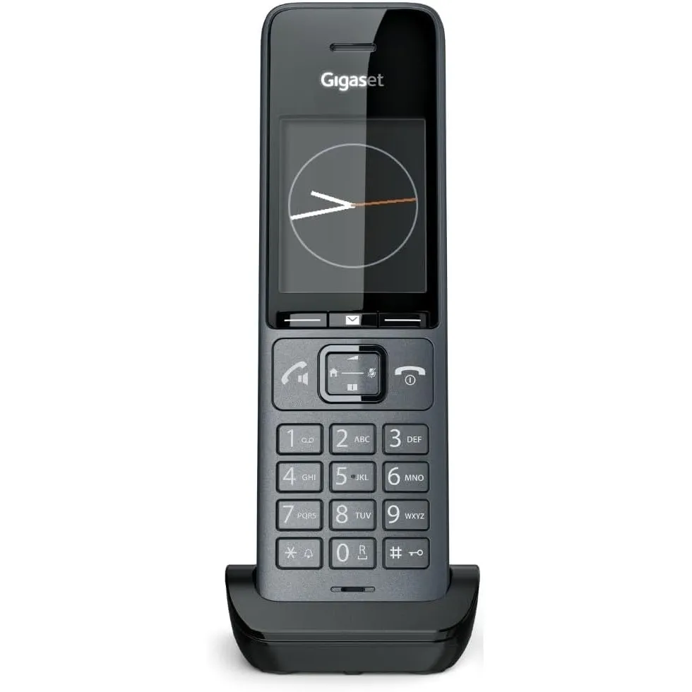 Gigaset COMFORT 520HX – DECT-Mobilteil mit Ladeschale – Schnurloses Telefon für Router und DECT-Basis, titanium-schwarz…