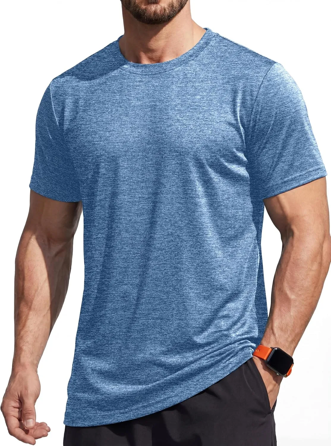 MAGCOMSEN Men's Sports Shirt Breathable Running Shirt Lightweight Training Shirt Functional Shirt Hiking Shirt Summer S…