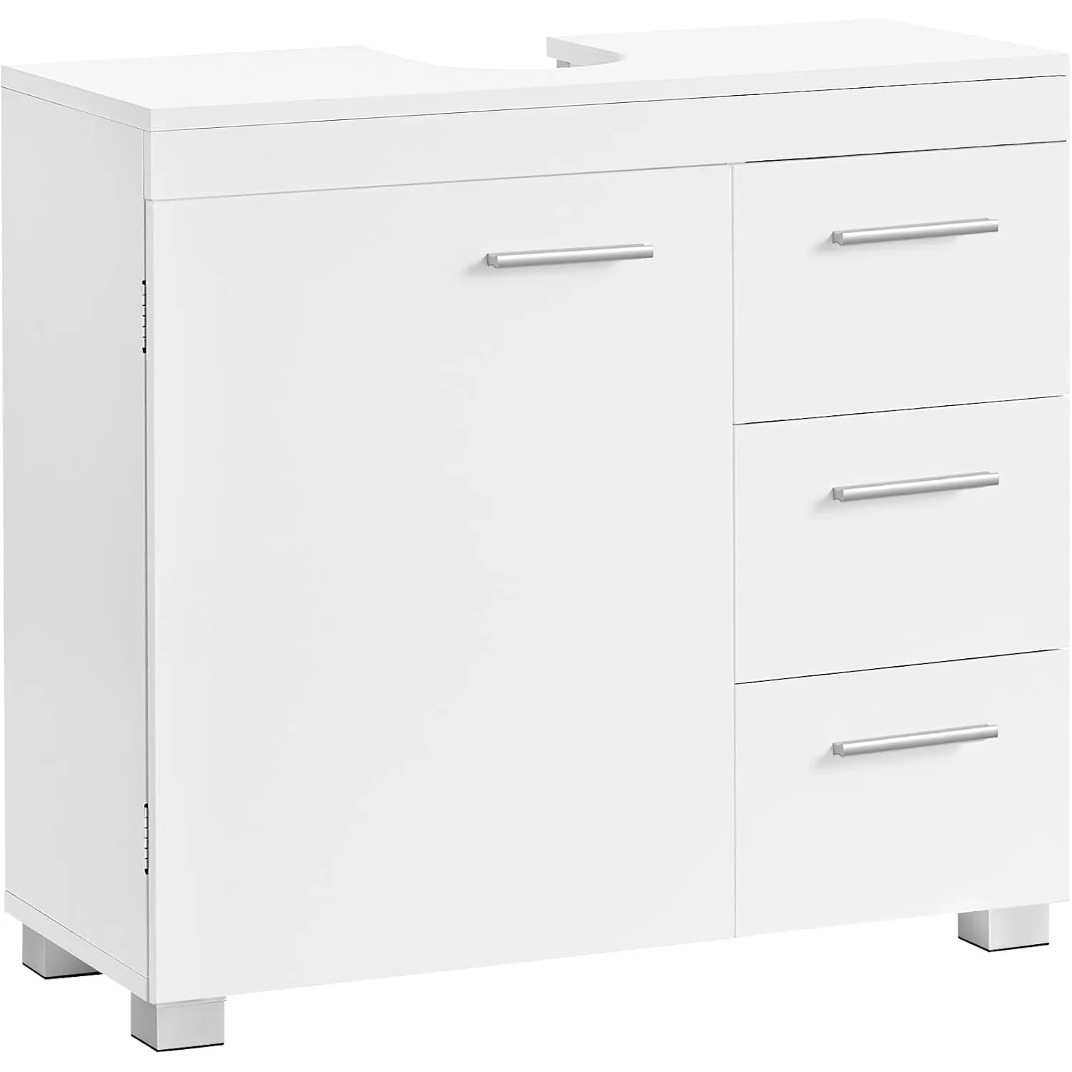 VASAGLE Waschbeckenunterschrank, 3 große Schubladen, 2 Fächer | Badezimmerschrank, Badschrank, 30 x 70 x 64 cm, mit Füß…