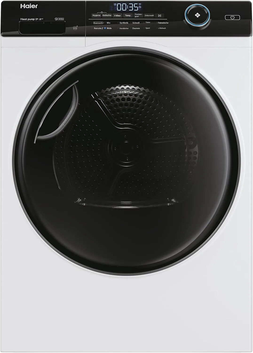 Haier I-PRO SERIE 5 HD90-A3959 Wärmepumpentrockner / 9 kg/A+++ / Smart Home: Wi-Fi & hOn App/Inverter-Motor / 3 Trocken…